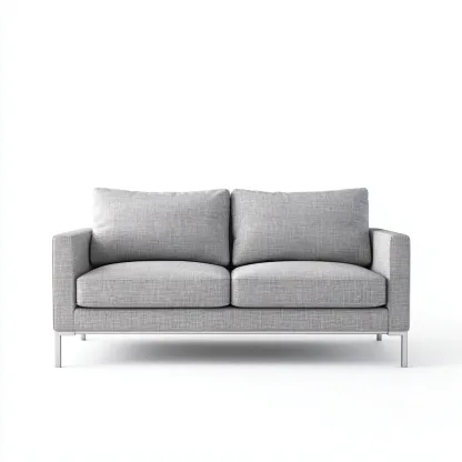 Sofá de 2 plazas tela 150x82x84 cm gris claro para salón diseño moderno-Luxemylab