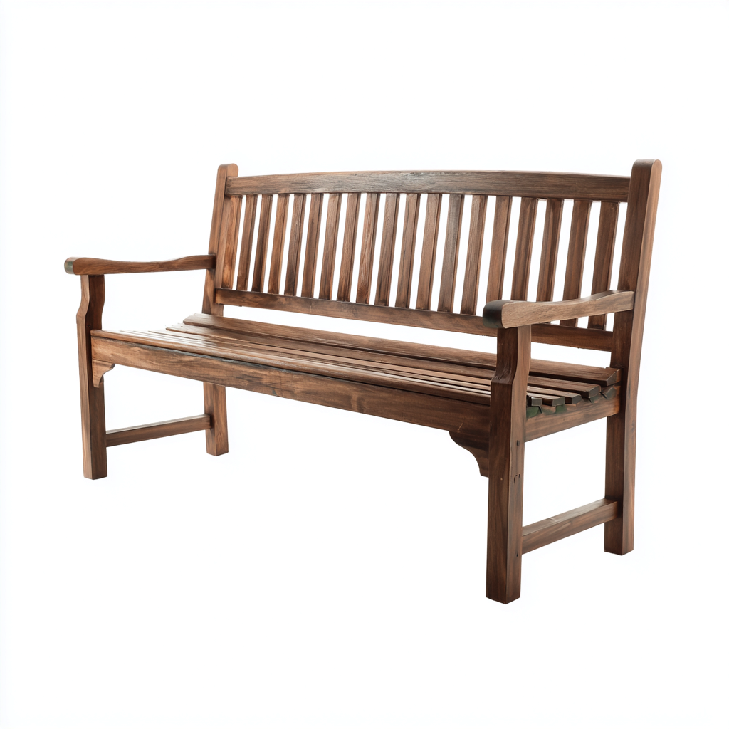 Gartenbank - Holz - 180x65x92 cm - Natur - Klassisches Design für Garten-Terrasse-Luxegoly