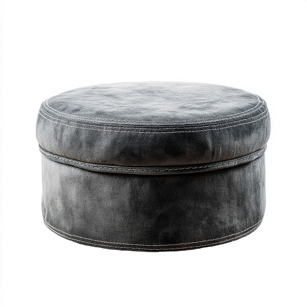 Fußhocker - Stoff - 60x60x35 cm - Grau - Modernes Design - geeignet für Wohnzimmer-Luxegoly