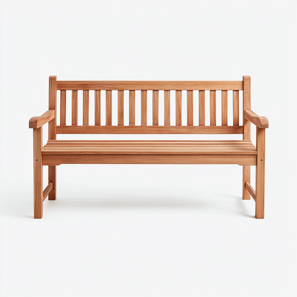 Gartenbank - Holz - 150x60x90 cm - Natur - Klassisches Design für Garten-Terrasse-Luxegoly