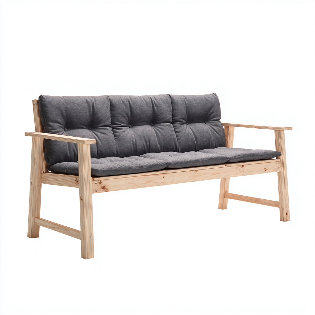 Gartenbank - Holz - 150x60x85 cm - Natur - Modernes Design - Für Garten geeignet-Luxegoly