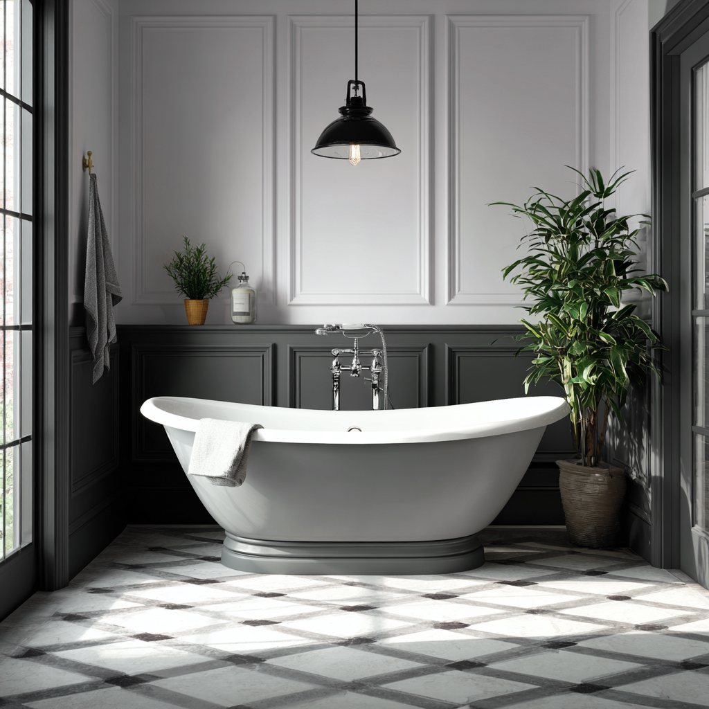 Badewanne Acryl 178x82x75 cm - weiß - klassisches Design - geeignet für Badezimmer-Luxegoly