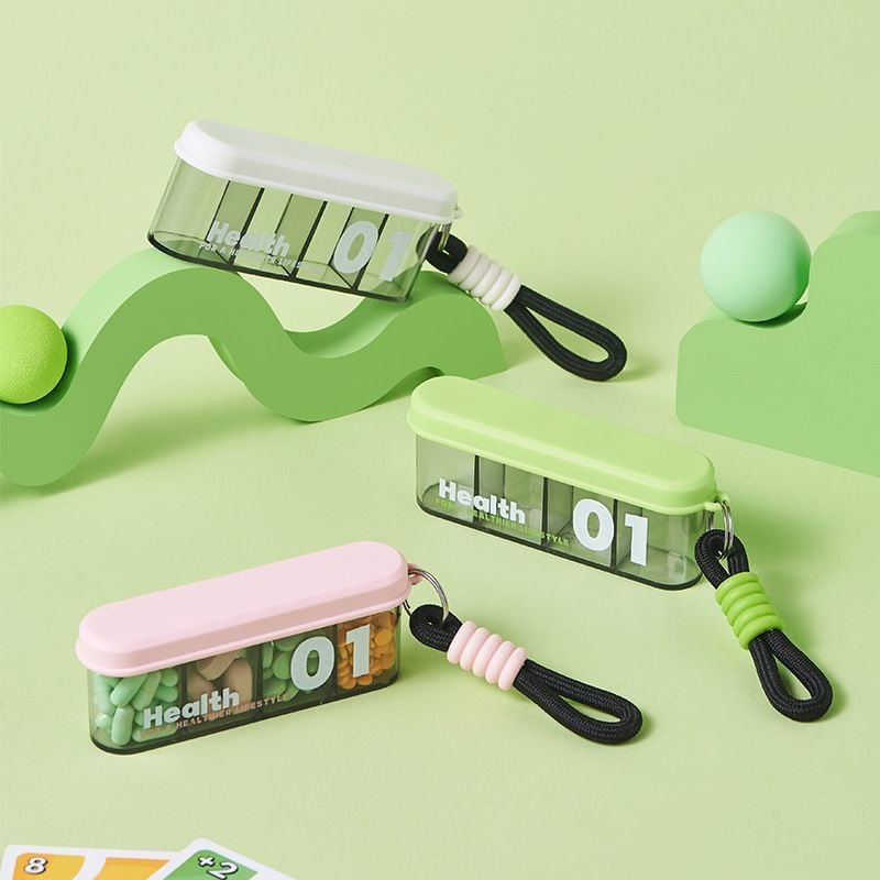 🔥Last Day Promotion - 49% OFF🎁Portable Pill Dispenser with 4 Compartments