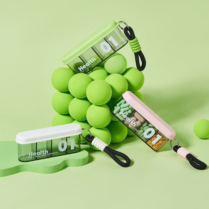 🔥Last Day Promotion - 49% OFF🎁Portable Pill Dispenser with 4 Compartments