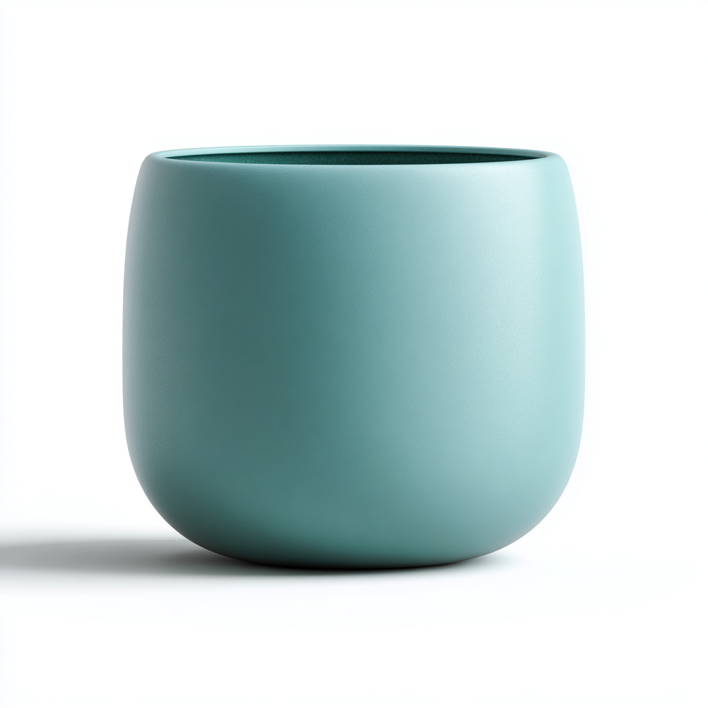 Vaso per piante in resina 28x28x30 cm turchese design moderno-Nookmyyard