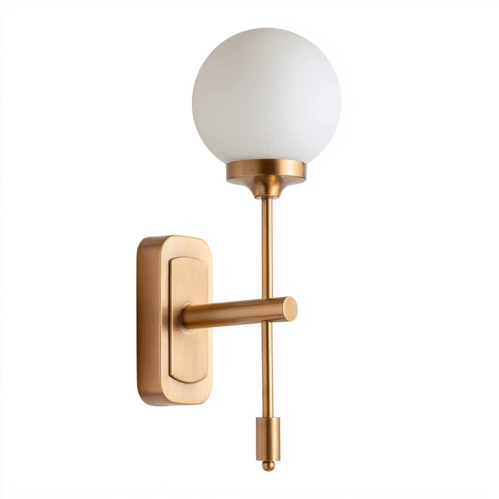 Applique in metallo e vetro 18x12x32 cm oro e bianco design moderno-Nookmyyard