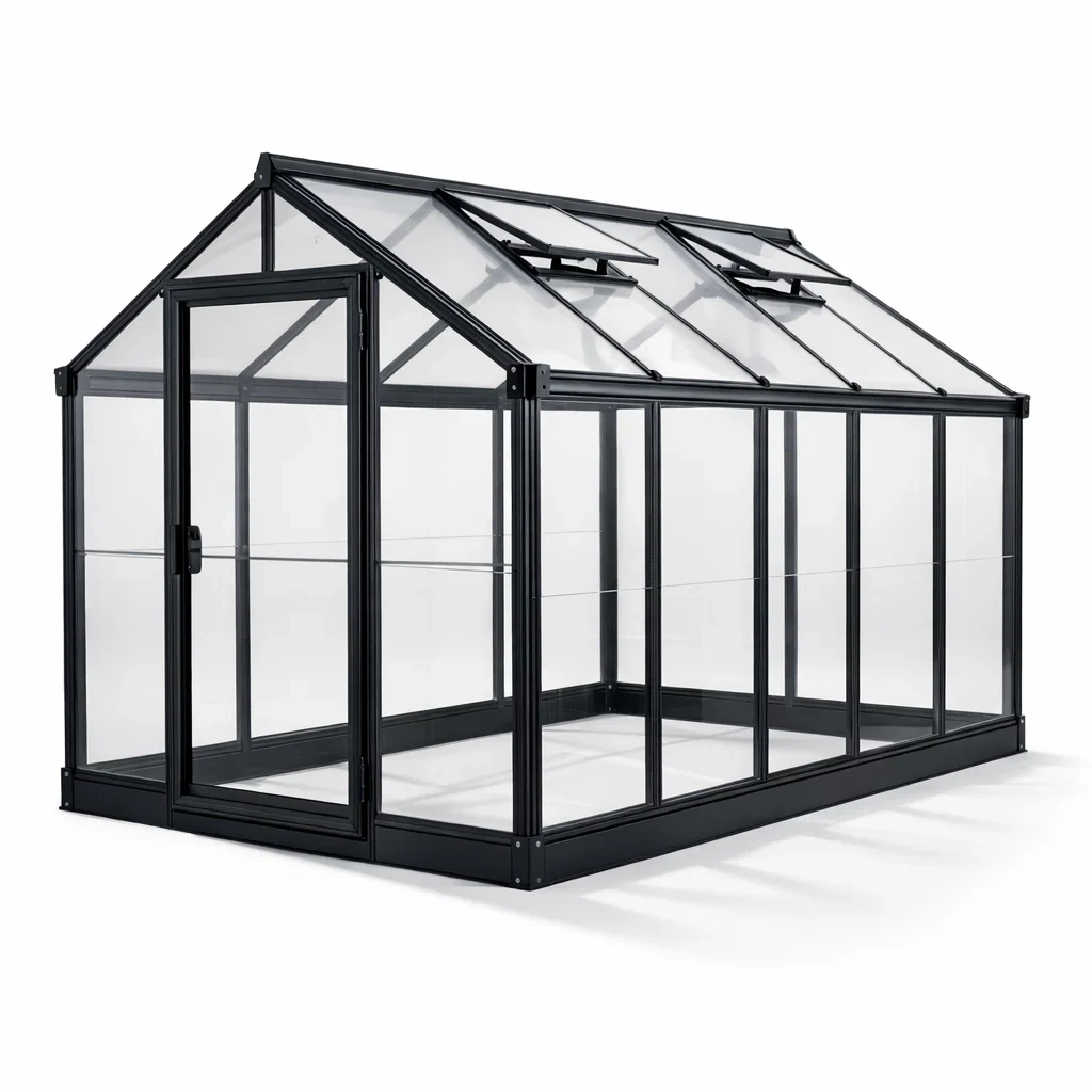 Serra in alluminio e policarbonato trasparente-cozyroomstore