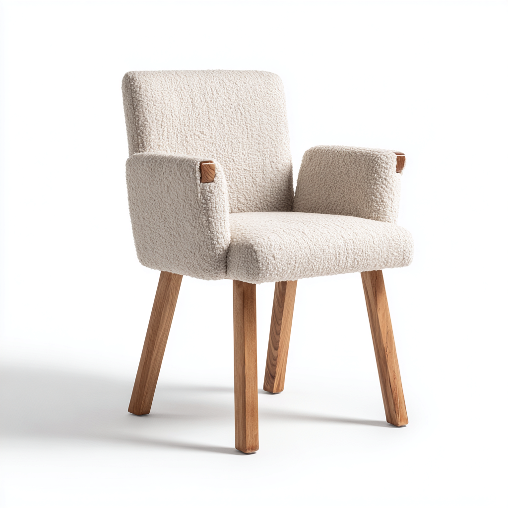 Sessel Stoff 62x58x82 cm - Creme - Modernes Design-Dengohaus