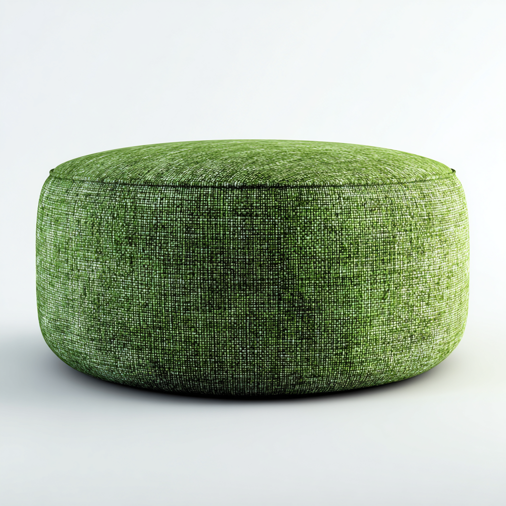 Fußhocker - Stoffbezug 50x50x40 cm - Grün - Modernes Design-Dengohaus