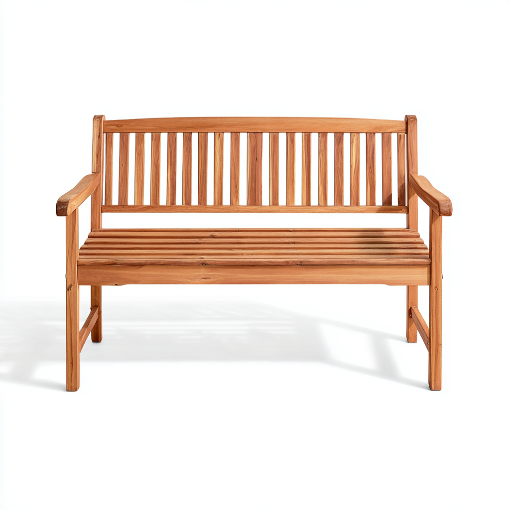 Gartenbank Eukalyptusholz 135x57x86 cm - Hellbraun - Natürliches Outdoor-Design-Dengohaus