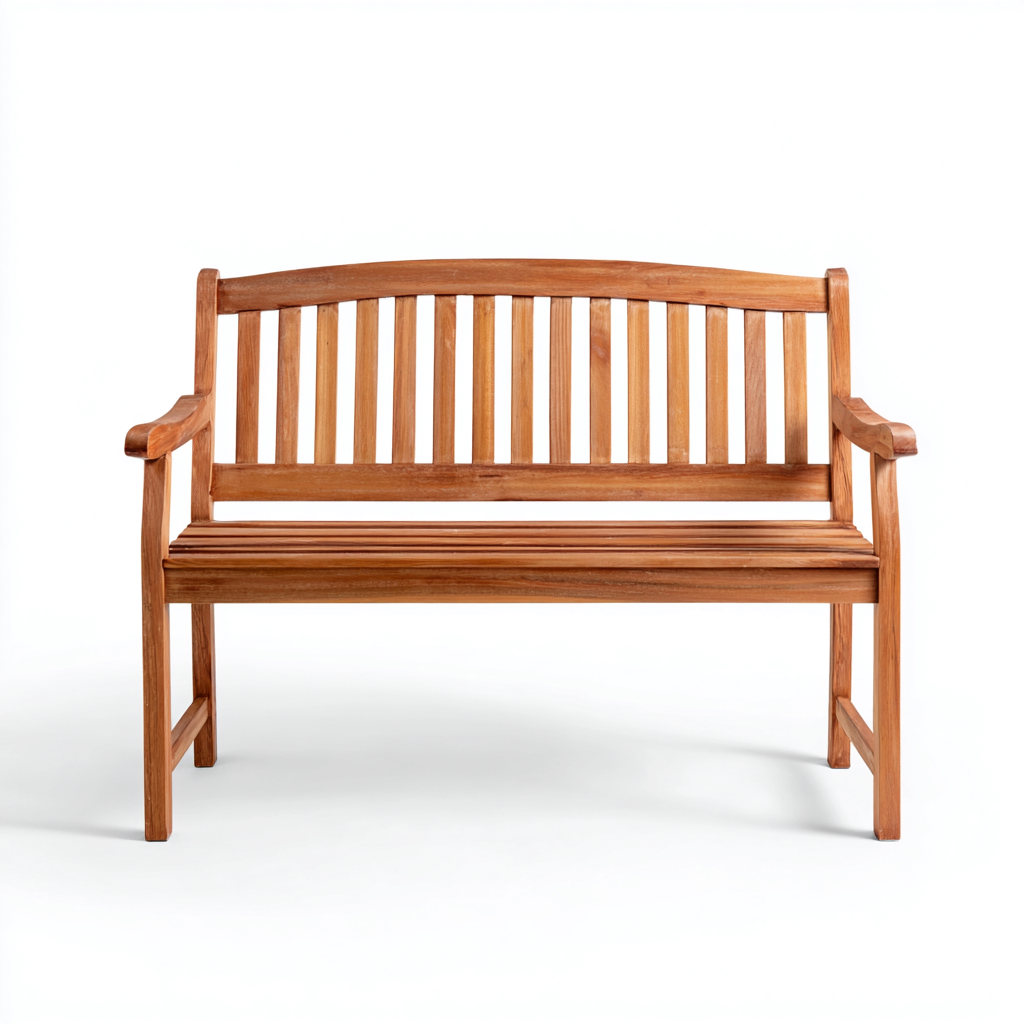 Gartenbank Massivholz 148x58x92 cm - Natur - Für Garten - Ergonomisches Design-Dengohaus