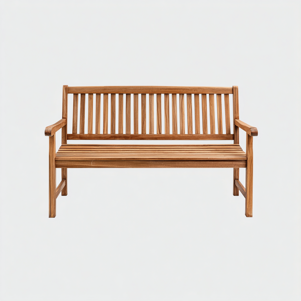 Gartenbank Massivholz-Teak 150x60x90 cm - Natur - Klassisches Design-Dengohaus
