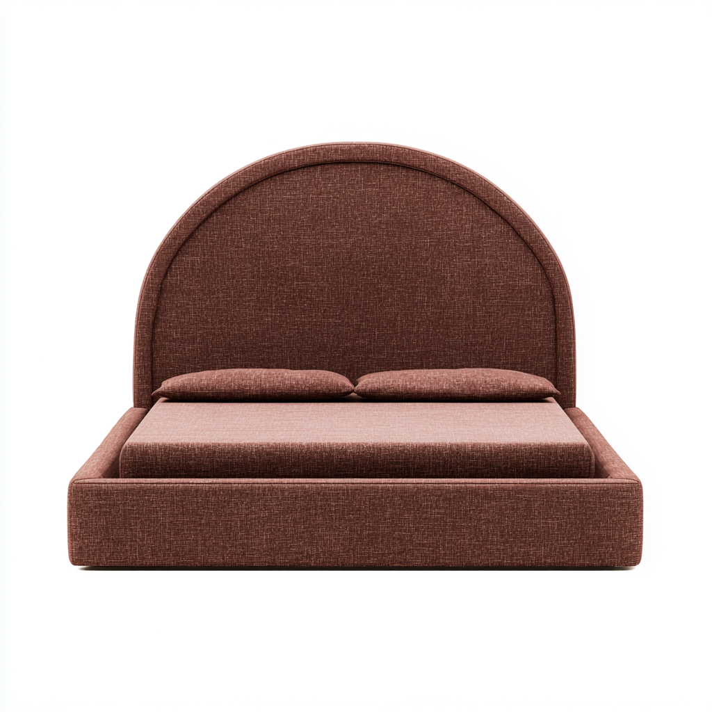 Doppelbett Stoffpolsterung 200x160x110 cm - Braun - Modernes Design-Dengohaus