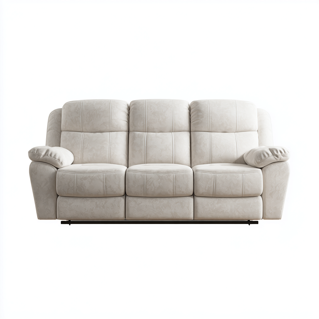 3 Sitzer Sofa - Stoff - 190x89x92 cm - Weiß - Modernes Design-Dengohaus