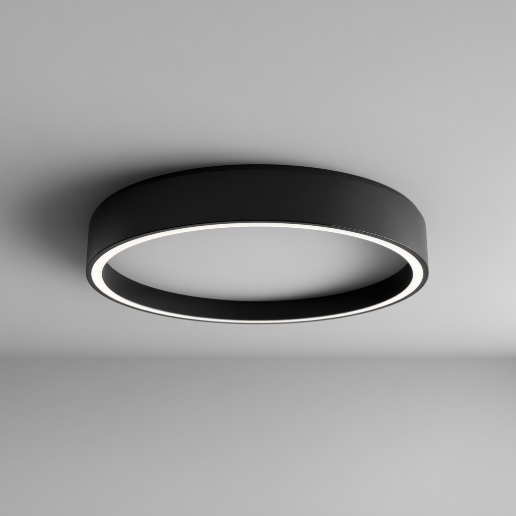 Deckenleuchte Metall 38x38 cm - Schwarz - Für Wohnzimmer - Modernes Design-Dengohaus