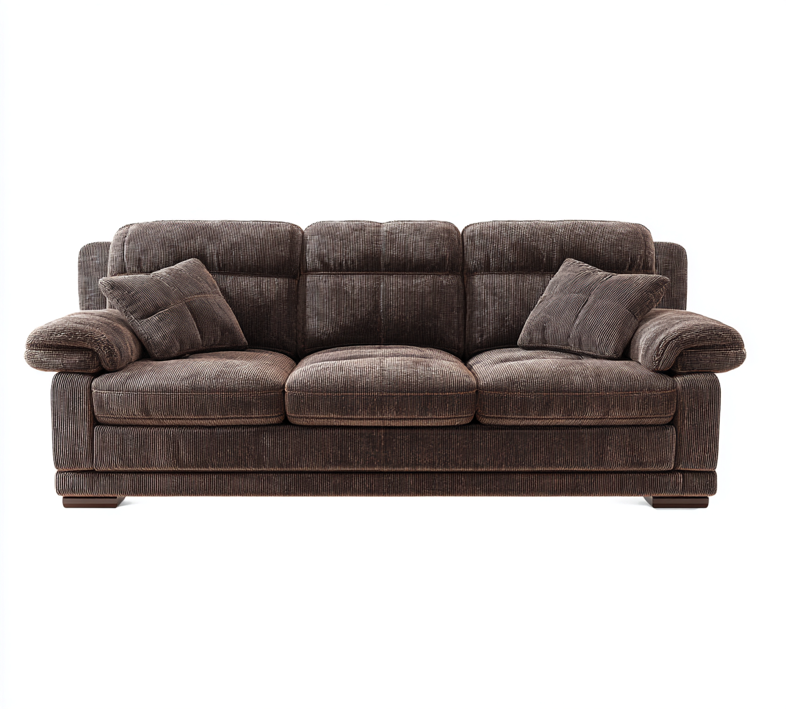 3 Sitzer Sofa - Stoffbezug - 194x87x92 cm - Braun - Modernes Design-Dengohaus