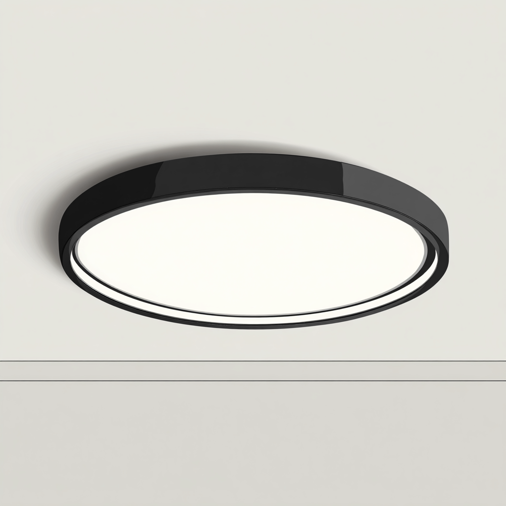 Deckenleuchte Metall-Kunststoff 30x30x5 cm - Schwarz-Weiß - Modernes Design-Dengohaus