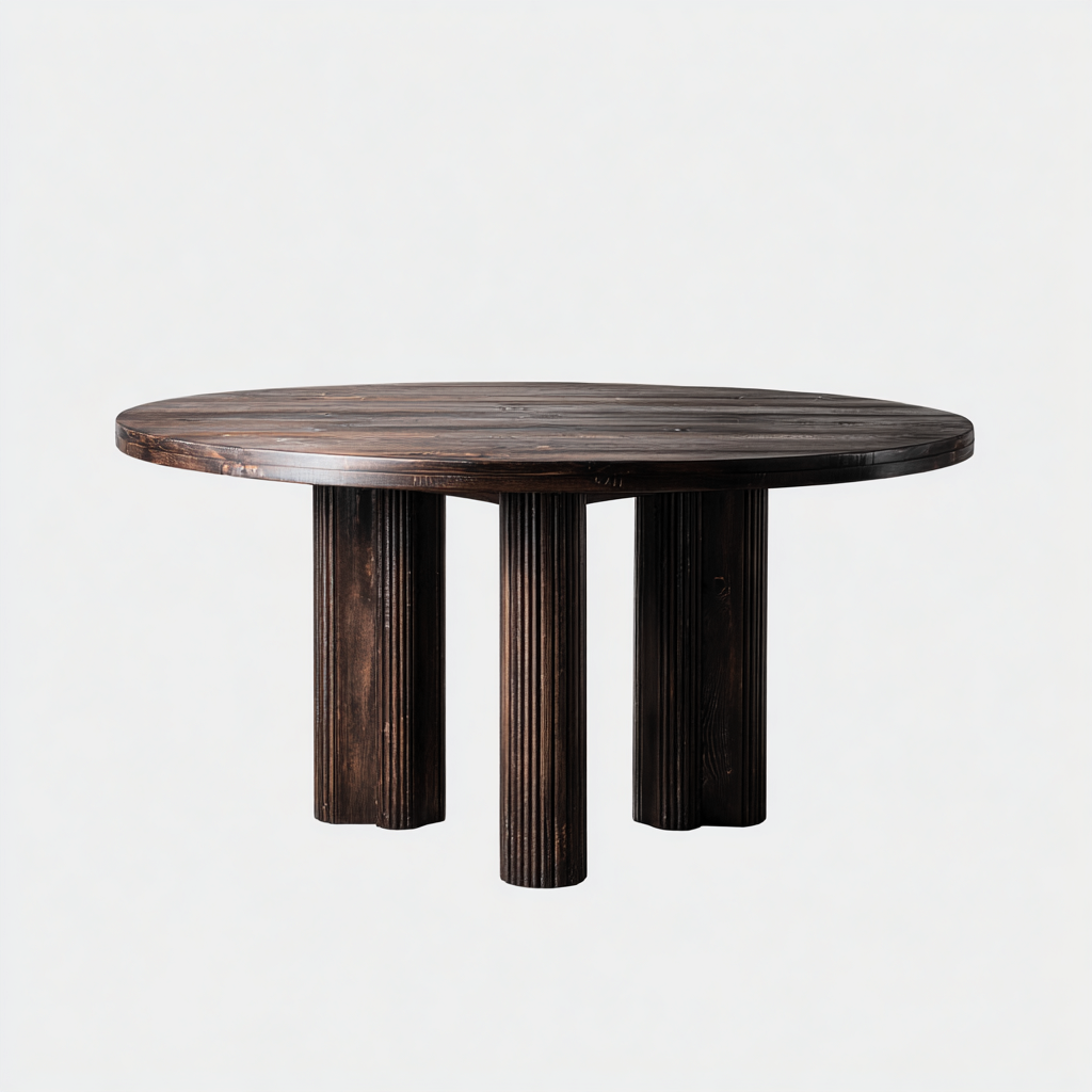 Esszimmertisch Holz 140x140x76 cm - Dunkelbraun - Modernes Design-Dengohaus