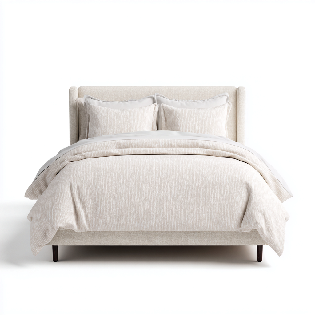 Doppelbett Stoff 200x160x100 cm - Beige - Modernes Design-Dengohaus