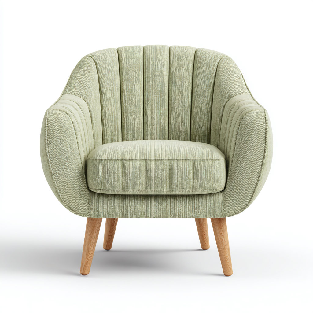 Sessel Stoff 82x85x90 cm - Hellgrün - Modernes Design-Dengohaus