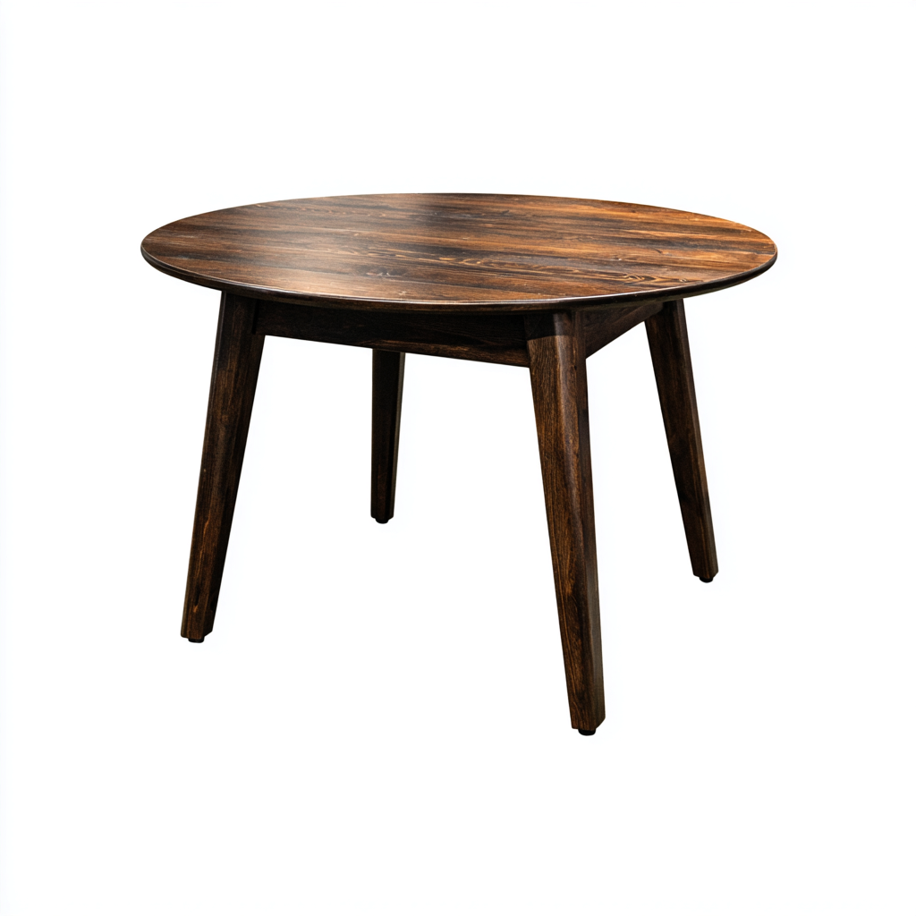 Esszimmertisch Holz 120x120x75 cm - Braun - Modernes Design-Dengohaus