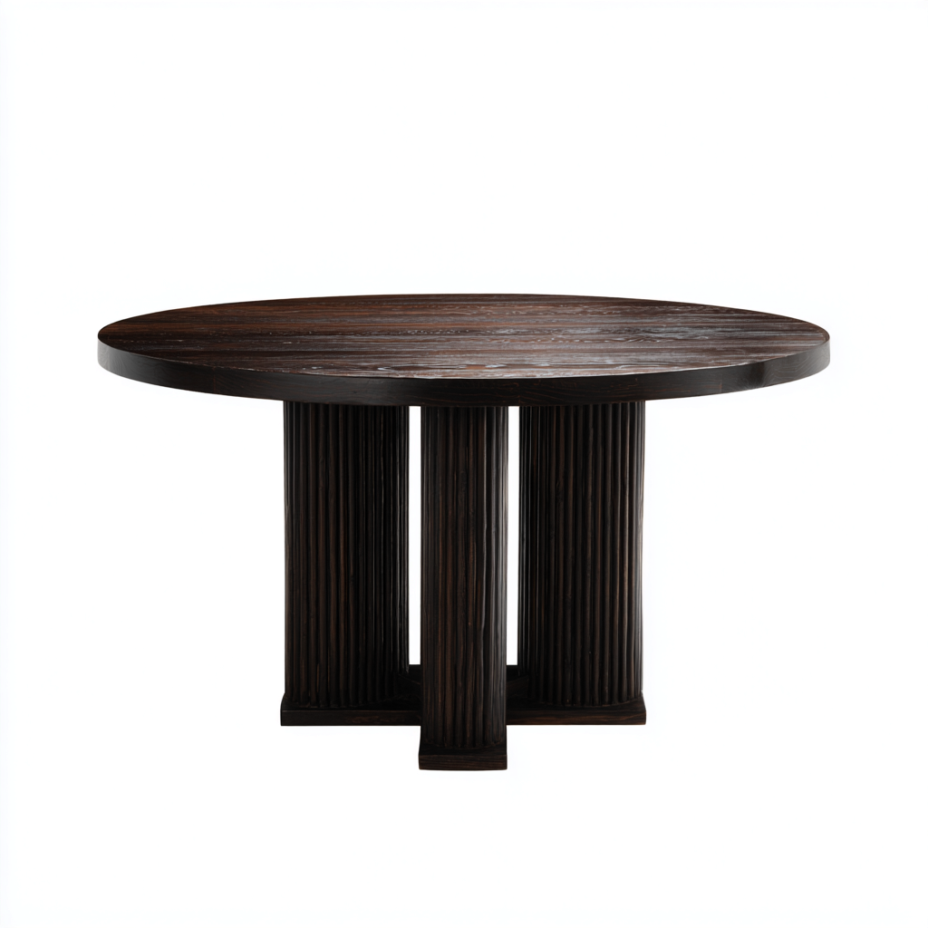 Esszimmertisch Holz 150x150x76 cm - Dunkelbraun - Modernes Design-Dengohaus