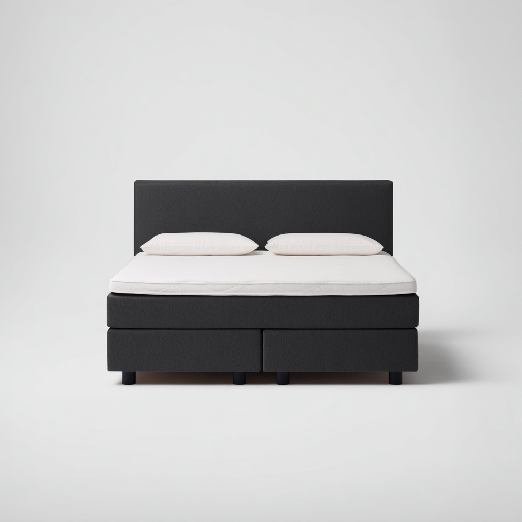 Doppelbett Stoff 200x180x110 cm - Dunkelgrau - Modernes Design-Dengohaus