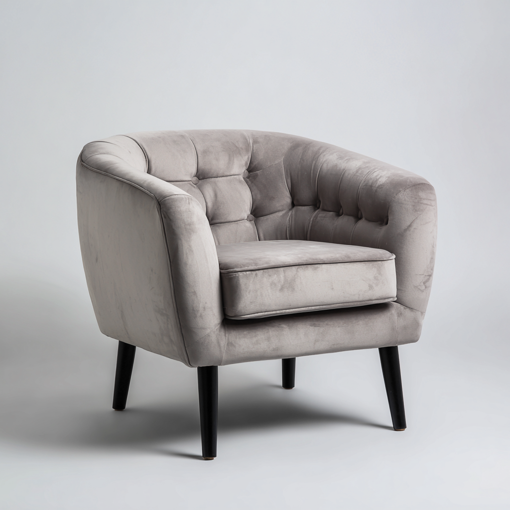 Sessel Stoffbezug 79x78x80 cm - Grau - Modernes Design-Dengohaus