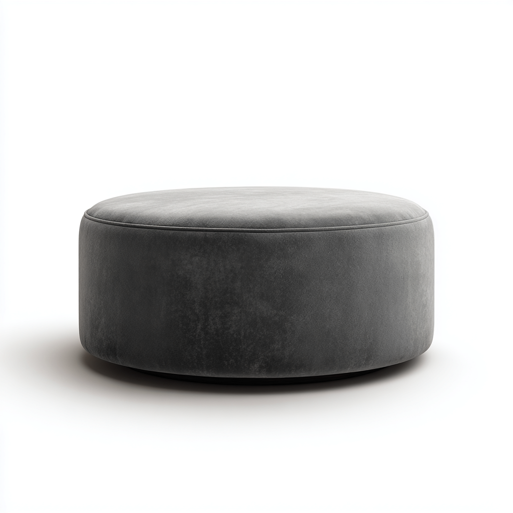 Fußhocker - Samtstoff 50x50x40 cm - Grau - Modernes Design-Dengohaus