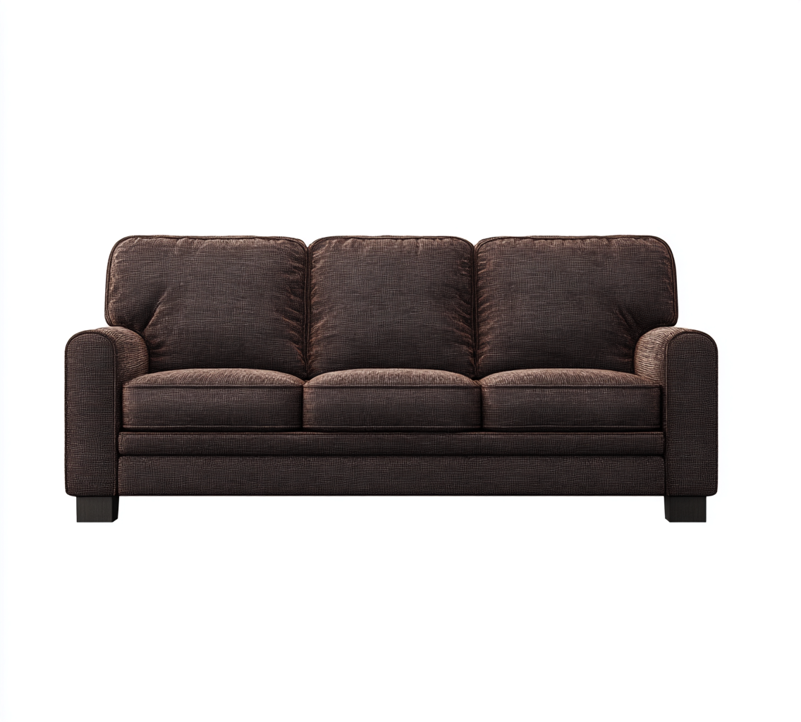 3 Sitzer Sofa - Stoff - 188x88x91 cm - Dunkelbraun - Modernes Design-Dengohaus