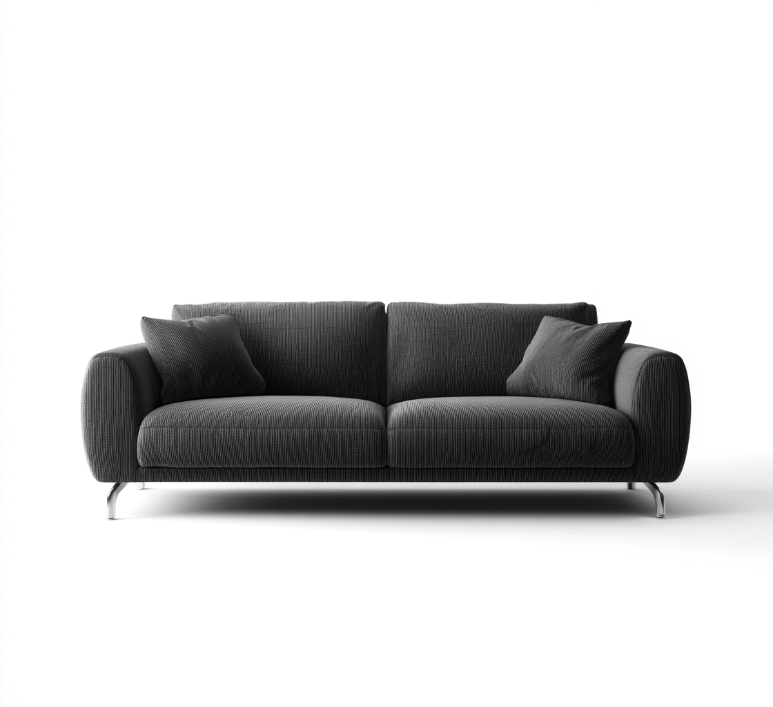 3 Sitzer Sofa Stoffbezug 210x90x85 cm - Grau - Modernes Design-Dengohaus