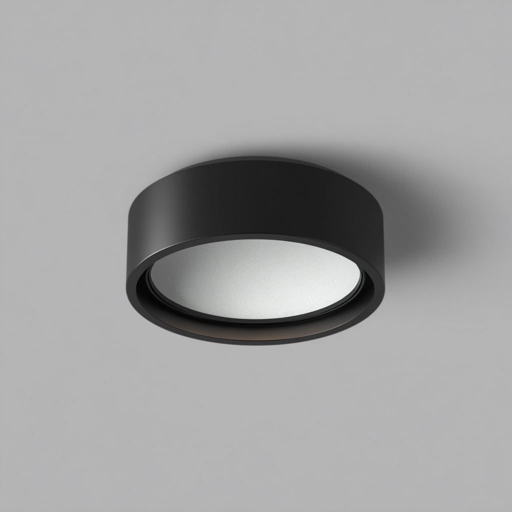 Deckenleuchte Metall-Kunststoff 20x20x7 cm - Schwarz-Weiß - Modernes Design-Dengohaus