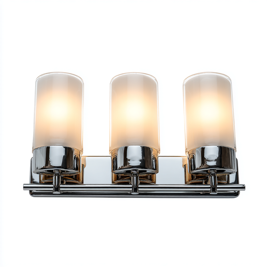 Wandleuchte Metall-Glas 22x48 cm - Chrom-Weiß - Modernes Design-Dengohaus