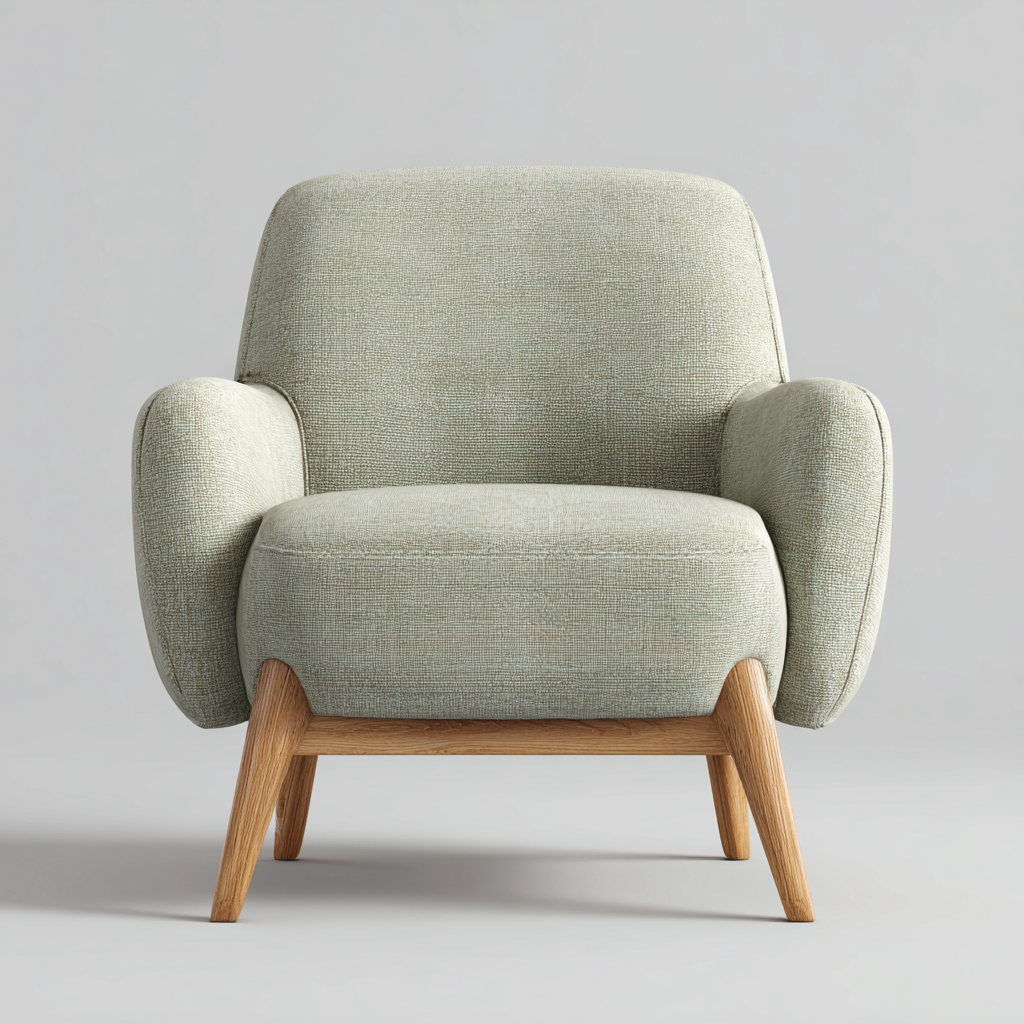 Sessel Stoff 80x83x88 cm - Hellgrün - Modernes Design-Dengohaus