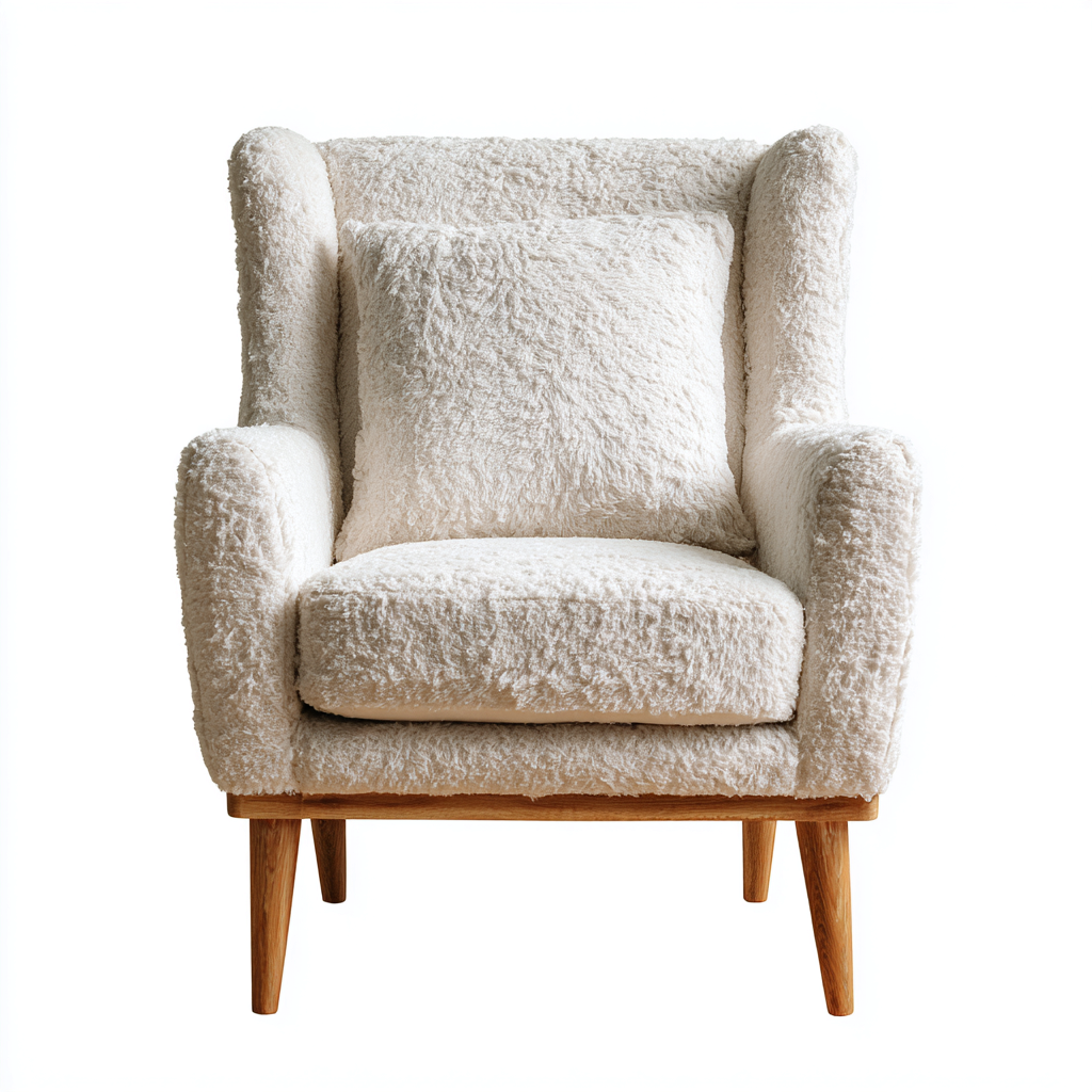 Sessel Stoffbezug 80x80x90 cm - Weiß - Modernes Design-Dengohaus