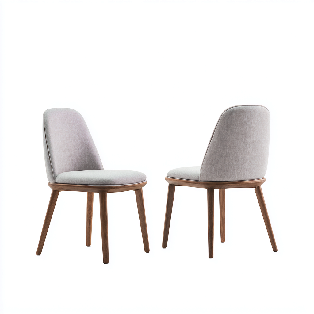 Esszimmerstühle Stoffpolster 54x52x85 cm - hellgrau - modernes Design-Dengohaus