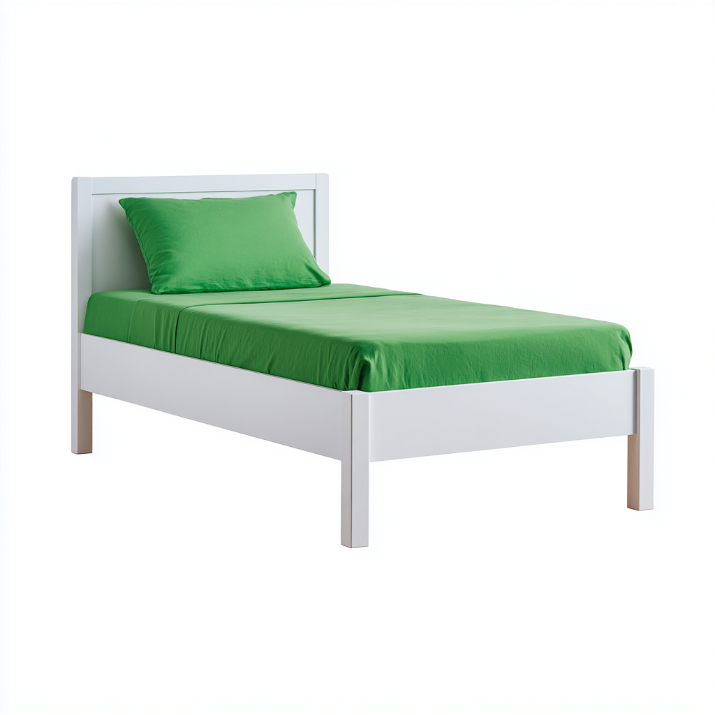 Einzelbett Holzgestell 200x95x90 cm - Weiß - Modernes Design-Dengohaus