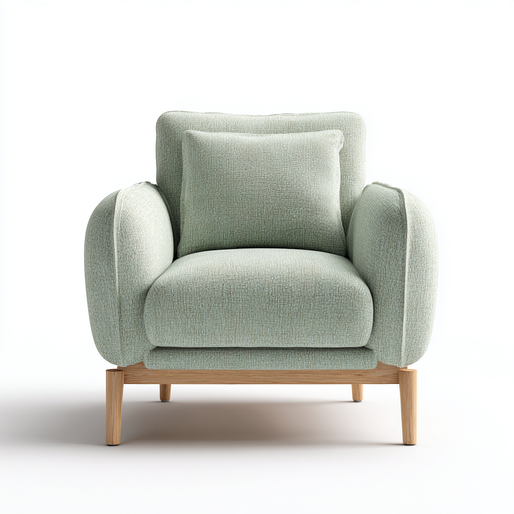 Sessel Stoff 88x90x92 cm - Hellgrün - Modernes Design-Dengohaus