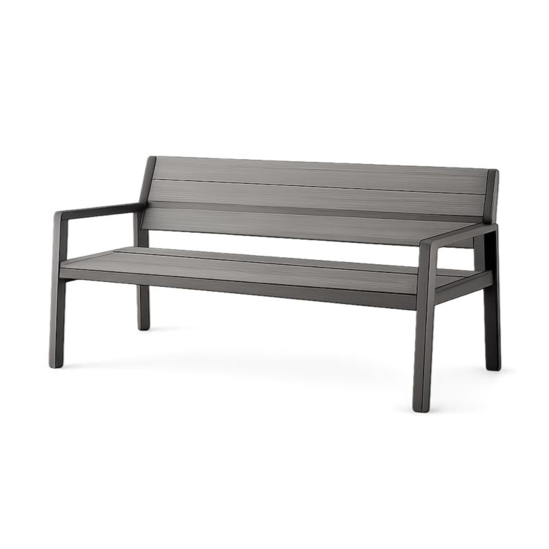 Banc d'extérieur métal gris 150x60x90cm