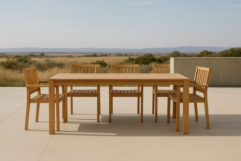 Ensemble de Salle à Manger Extérieur en Bois de Teck
