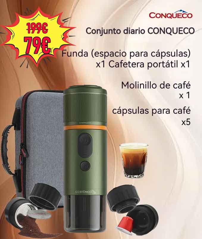 ¡Oferta de aniversario! Cafetera espresso portátil de alta calidad [Molinillo + Cápsulas] Especial España - Artículo más vendido