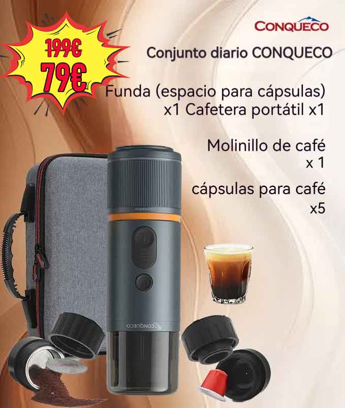 ¡Oferta de aniversario! Cafetera espresso portátil de alta calidad [Molinillo + Cápsulas] Especial España - Artículo más vendido