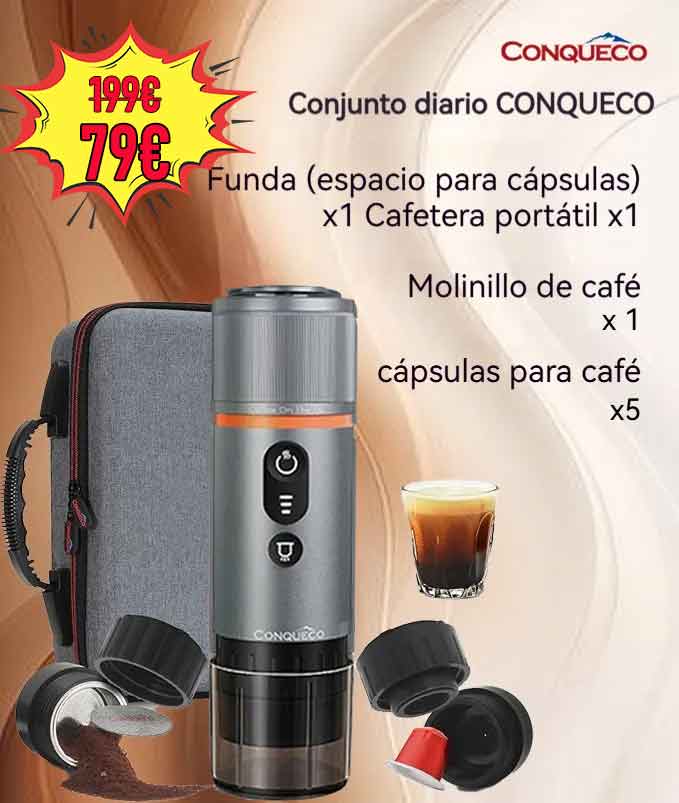 ¡Oferta de aniversario! Cafetera espresso portátil de alta calidad [Molinillo + Cápsulas] Especial España - Artículo más vendido