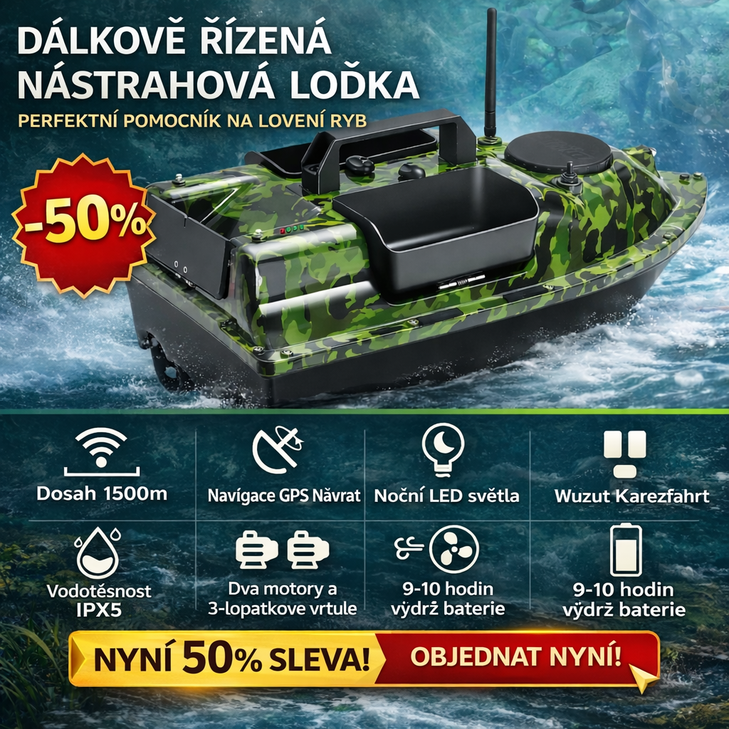 Inteligentní lodička na návnady poháněná umělou inteligencí s nezávislým plněním návnady třemi komorami, automatickým ukazatelem směru pro polohu ryb a dálkově ovládanou rybářskou loďkou s dlouhým dosahem.