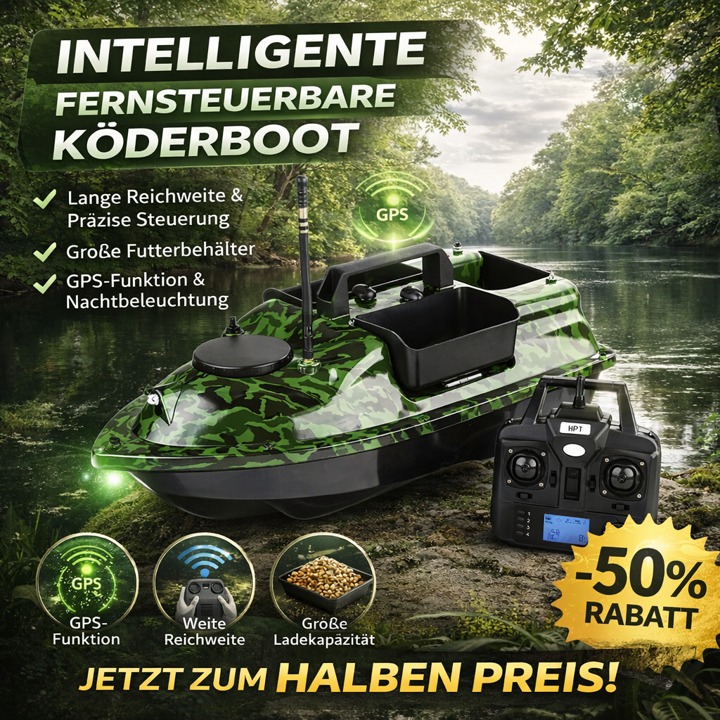 Intelligentes, KI-gestütztes Futterboot mit unabhängiger Dreikammer-Futterbefüllung, automatischer Fahrtrichtungsanzeige zur Fischortung und ferngesteuertem Fischerboot mit großer Reichweite.