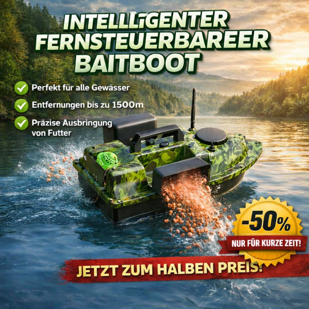 Intelligentes, KI-gestütztes Futterboot mit unabhängiger Dreikammer-Futterbefüllung, automatischer Fahrtrichtungsanzeige zur Fischortung und ferngesteuertem Fischerboot mit großer Reichweite.