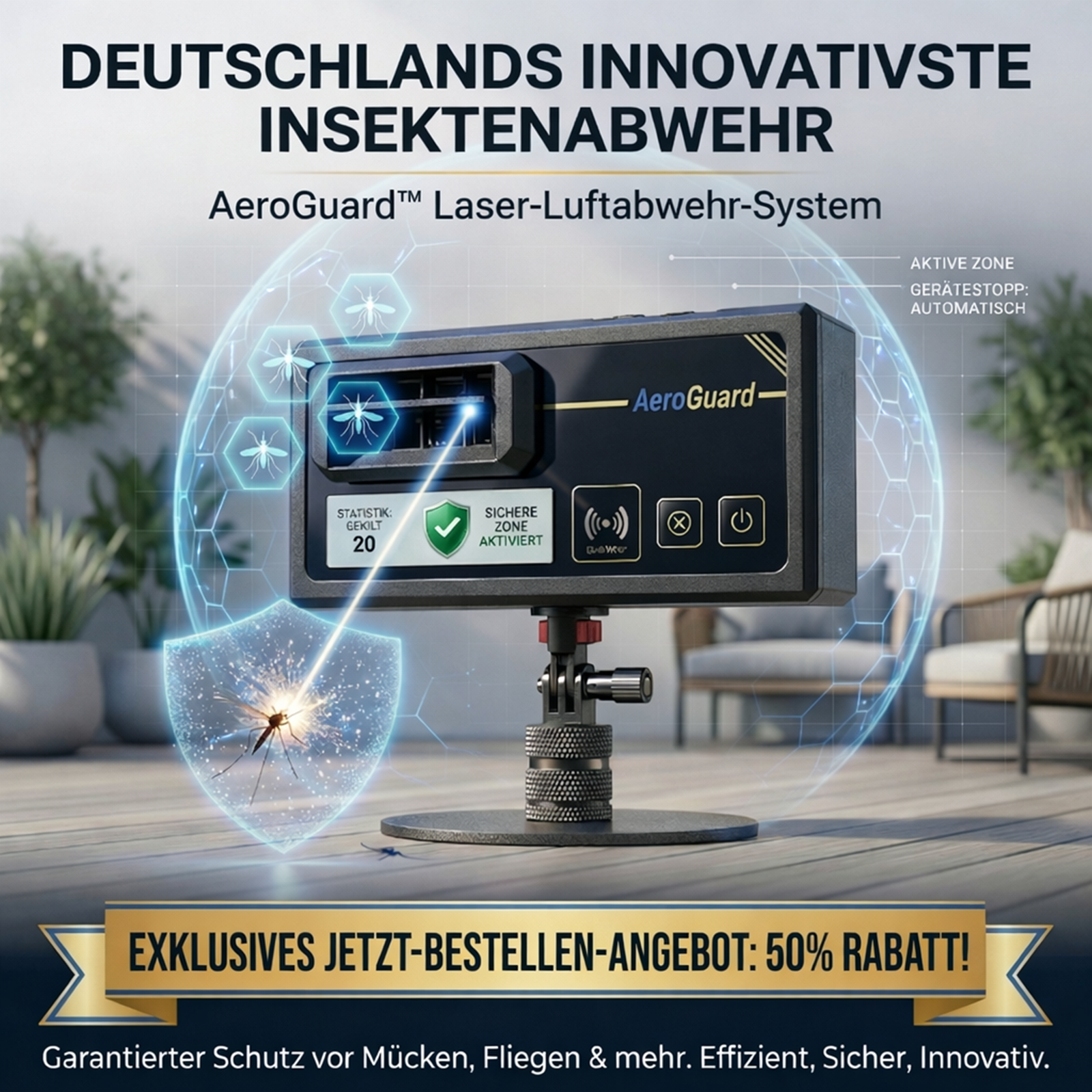 Tragbares Mückenschutzsystem