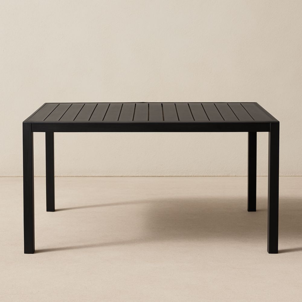 Table de jardin rectangulaire en aluminium noir