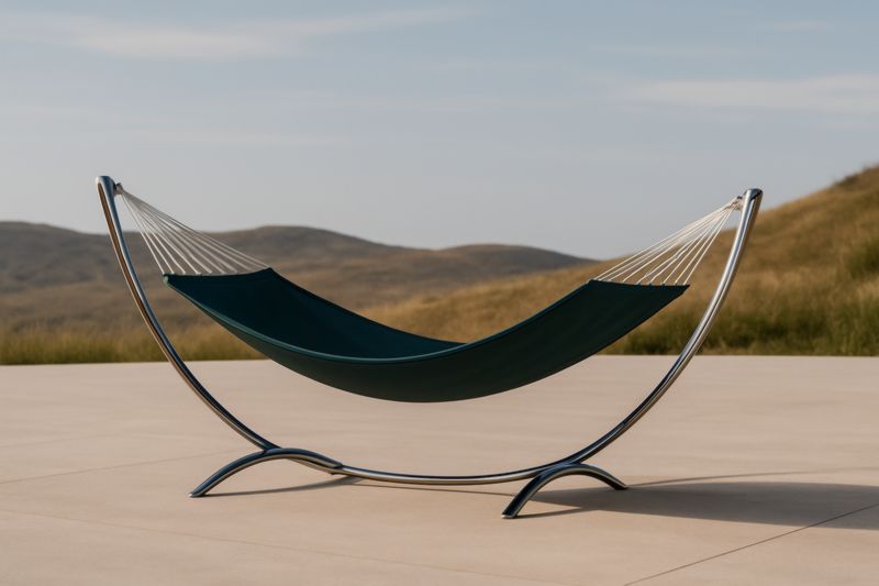 Hamac en Acier Inoxydable et Tissu Vert