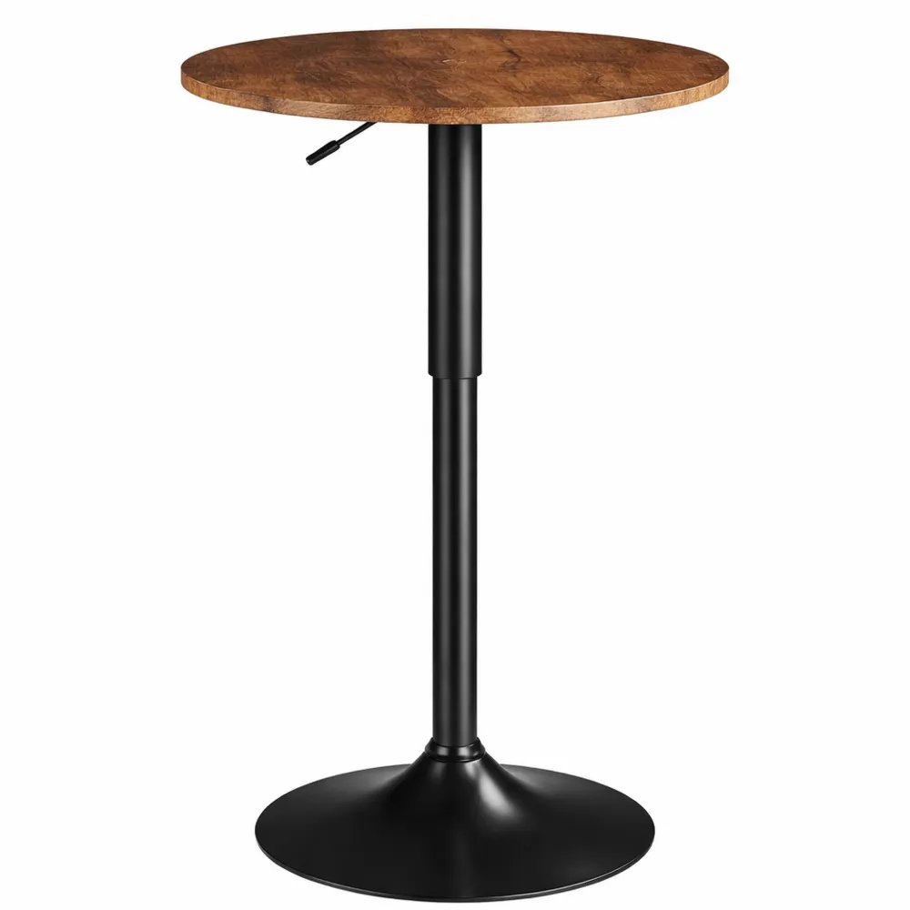 Table de bar ronde réglable pour salle à manger et café